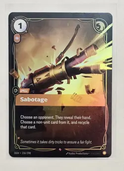 Kudos Productions Sabotage OGN 156/298 Spell Riftbound League of Legends Eng - Image 1