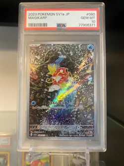 PSA 10 Magikarp Pokemon Card Japanese 080/073 SV1a Triplet Beat AR Alt Art 2023 - Image 1