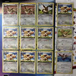 Pokemon TCG Eevee Lot Non-holos Various Sets 12 Cards LP Good Condition - Image 1