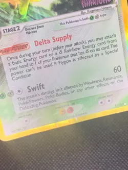 Flygon 7/110 Reverse Holo - ex Holon Phantoms Pokemon Card - DMG - Image 2