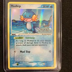 Pokemon Mudkip EX TCG Crystal Guardians Stamped Card 57/100 Reverse Holo - Image 1
