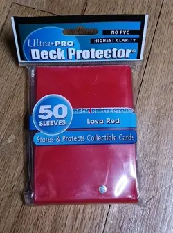 Ultra Pro Package of Card Sleeves - Lava Red 50 sleeves - NEW - Free Shipping - Image 1
