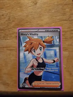 Pokemon Misty's Vitality Full Art 111/084 Pitch Black IN HAND - Image 1