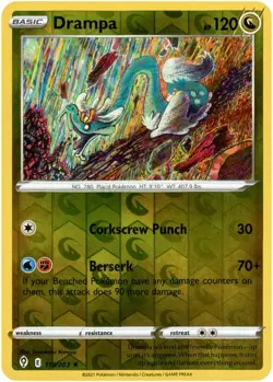✨Pokemon TCG - Drampa - 119/203 - Rare - Reverse Holo - Evolving Skies - NM✨ - Image 1