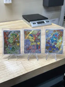 Pokemon 1st Partner Illustration Vol 2 Chikorita 046 Cyndaquil 047 Totodile 048 - Image 1
