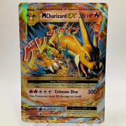M Charizard EX 13/108 Evolutions Holo Ultra Rare Pokemon Card LP - Image 1