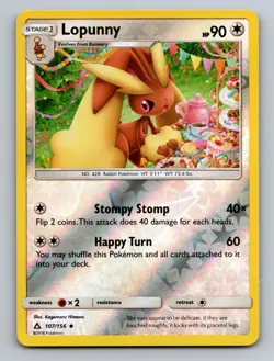 Lopunny 107/156 Ultra Prism Uncommon Reverse Holo Near Mint - Image 1