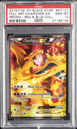 2016 POKEMON XY BLACK STAR PROMO #XY121 FULL ART/CHARIZARD EX PSA 10 - Image 1