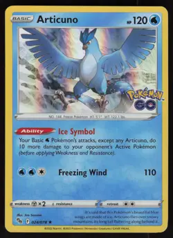 Articuno Holo Rare Pokemon GO 024/078 NM Holo - Image 1