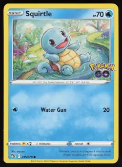 Squirtle Common Pokemon GO 015/078 NM - Image 1