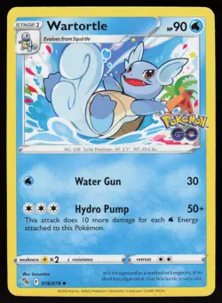 Wartortle Uncommon Pokemon GO 016/078 NM - Image 1