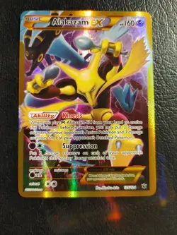 Pokemon TCG Alakazam EX Holo Ultra Rare 2016, 125/124 Card - Image 1
