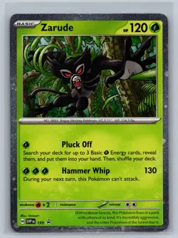 Zarude (Cosmos Holo) 199 Holo Scarlet & Violet Promo Pokemon Card Holo NM - Image 1