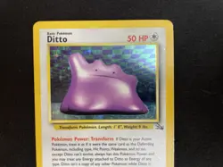 WOTC Pokemon Ditto 3/62 Fossil Holo Rare English 50 HP 1999 Unlimited - Image 2