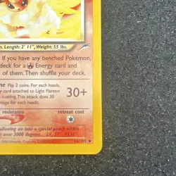 2002 Pokemon Light Flareon Neo Destiny 46/105 Uncommon - Image 4