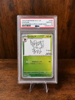 Pokemon TCG Leafeon 068/SV-P Sv-P Promo Holo PSA 10 Japanese 2023 Yu Nagaba - Image 1