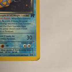 Pokemon Company Dark Gyarados 8/82 Team Rocket Holo Eng 70 HP WITH SWIRL - Image 4