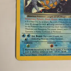 Pokemon Company Dark Gyarados 8/82 Team Rocket Holo Eng 70 HP WITH SWIRL - Image 5