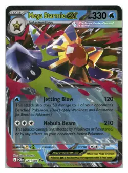 Mega Starmie ex [POR - 021/088] Holofoil Pokemon NM - Image 1