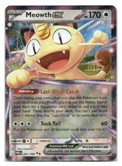Meowth ex [POR - 062/088] Holofoil Pokemon NM - Image 1
