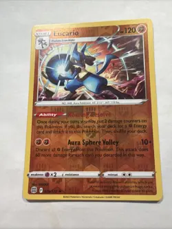 Lucario 079/172 Holo Rare Brilliant Stars Pokemon Reverse Holo - Image 1