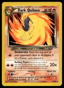 Dark Quilava [Neo Destiny 039/105] Unlimited Uncommon Pokemon TCG - Image 1