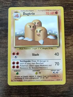 Pokemon Base Set Dugtrio 19/102 Non Holo NM - Image 1