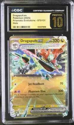 Pokemon Dragapult ex 073/131 Sv: Prismatic Evolutions Holo CGC 10 Pristine - Image 1