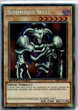 Summoned Skull (Secret Rare) SBC1-ENI01 Yu-Gi-Oh 1st Edition LP - Image 1
