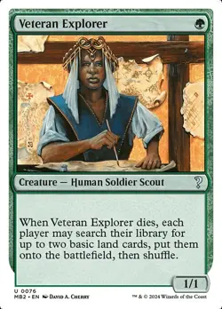 Veteran Explorer x1 1x Mystery Booster 2 White Border NM MTG - Image 1