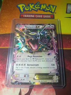 Pokemon TCG Rayquaza EX XY69 Black Star Promo Holo Card LP/HP Condition Shiny - Image 1