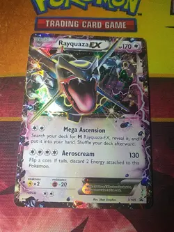 Pokemon TCG Rayquaza EX XY69 Black Star Promo Holo Card LP/HP Condition Shiny - Image 2