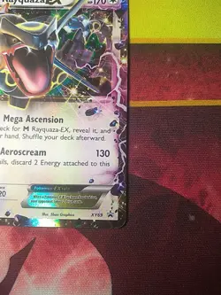 Pokemon TCG Rayquaza EX XY69 Black Star Promo Holo Card LP/HP Condition Shiny - Image 3