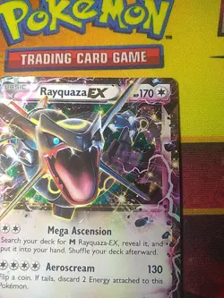 Pokemon TCG Rayquaza EX XY69 Black Star Promo Holo Card LP/HP Condition Shiny - Image 4