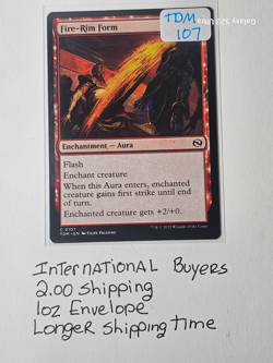 MTG Dragonstorm #107 Fire-Rim Form - Shonen Destiny Awaits, Claim It Now! - Image 1