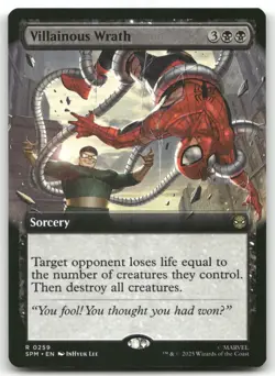 Villainous Wrath EXTENDED ART R Marvel's Spider-Man 259 MTG NM X1 - Image 1