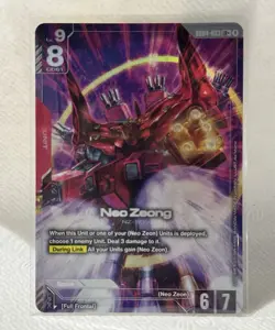 Bandai Gundam Card Game Neo Zeong GD04-033 LR+ Unit Foil Cost 8 Full Frontal - Image 1