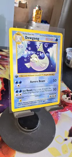 Pokemon Card Dewgong Shadowless 1st Edition Base Set Uncommon 25/102 LP - Image 1