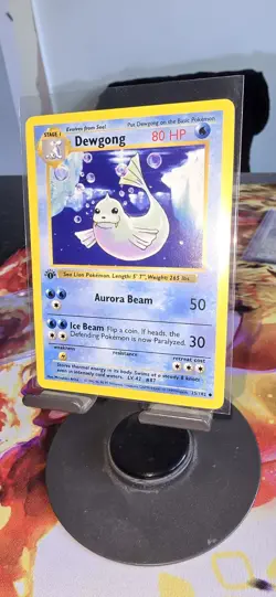 Pokemon Card Dewgong Shadowless 1st Edition Base Set Uncommon 25/102 LP - Image 2