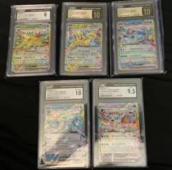 Pokemon TCG 2024 Terastal Festival ex SV8a Eeveelutions 5 Graded Bundle CGC 10.9 - Image 1