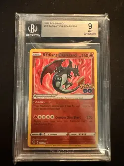 Pokemon TCG Radiant Charizard Pokemon Go 011/078 Radiant Rare Card BGS 9 - Image 1