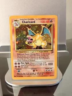 Wizards of the Coast Pokemon TCG Charizard 4/130 Base Set Holo Rare 1999 120 HP - Image 1