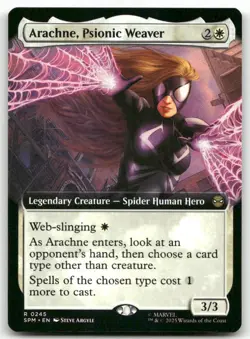 Arachne, Psionic Weaver EXTENDED ART R Marvel's Spider-Man 245 MTG NM X1 - Image 1