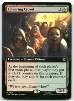 Cheering Crowd EXTENDED ART R Marvel's Spider-Man 270 MTG NM X1 - Image 1