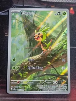 CHESPIN 087/086 HOLO ILLUSTRATION RARE CHAOS RISING POKEMON - Image 1