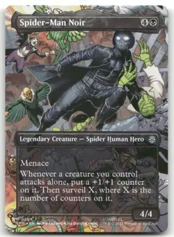 Spider-Man Noir BORDERLESS U Marvel's Spider-Man 204 MTG NM X1 - Image 1