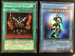 YuGiOh Black Luster Soldier & Ritual SYE-024 SYE-025 1st Edition Ultra Rare Holo - Image 1