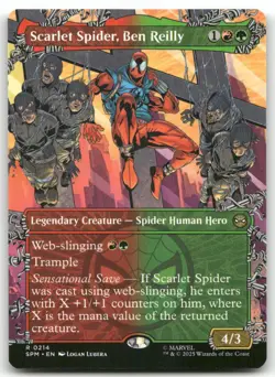 Spider-Man 2099 BORDERLESS R Marvel's Spider-Man 216 MTG NM X1 - Image 1