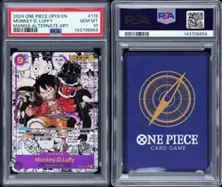 One Piece 2024 Monkey. D. Luffy OP09-119 Manga Alt Art PSA 10 Inglese - Image 3