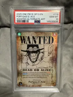 Portgas.D.Ace (119) (Wanted Poster) OP13-119 Carrying On His Will Foil - PSA 10 - Image 1